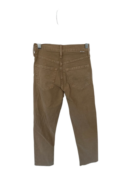 Mother Size 24 Khaki Cotton Blend Straight Leg Button Fly High Waist Pants Khaki / 24