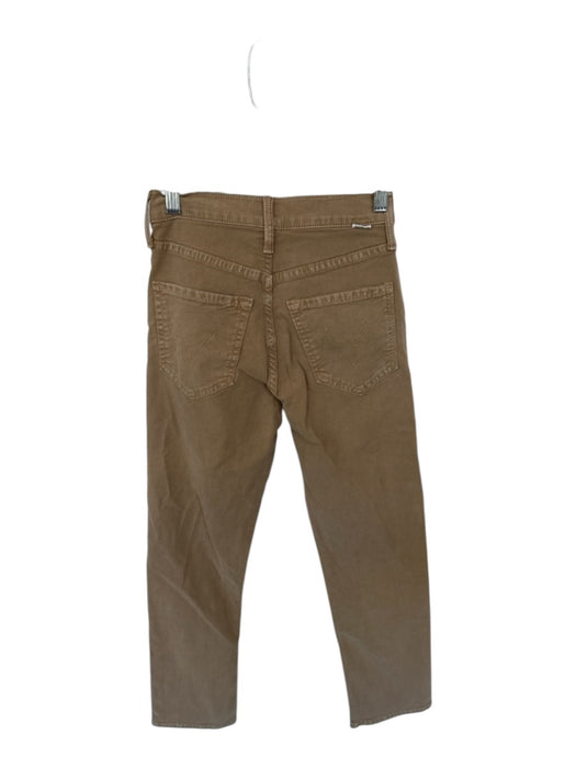 Mother Size 24 Khaki Cotton Blend Straight Leg Button Fly High Waist Pants Khaki / 24