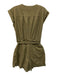 Marissa Webb Size 10 Olive Green Cotton Twill Cuffed Sash Utility Romper Olive Green / 10
