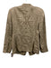 Giorgio Armani Size 10 Beige Acetate Blend Rose V Neck Button Front Jacket Beige / 10