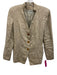 Giorgio Armani Size 10 Beige Acetate Blend Rose V Neck Button Front Jacket Beige / 10
