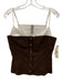 Anthropologie Size S Brown & White Viscose Blend Layered Adjustable straps Top Brown & White / S