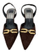 Dolce Vita Shoe Size 9 Brown Leather Upper Suede Pointed Toe Chain Link Pumps Brown / 9