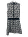 Alice + Olivia Size 12 Black, White, Gold Cotton Blend Sleeveless Collar Dress Black, White, Gold / 12
