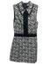 Alice + Olivia Size 12 Black, White, Gold Cotton Blend Sleeveless Collar Dress Black, White, Gold / 12