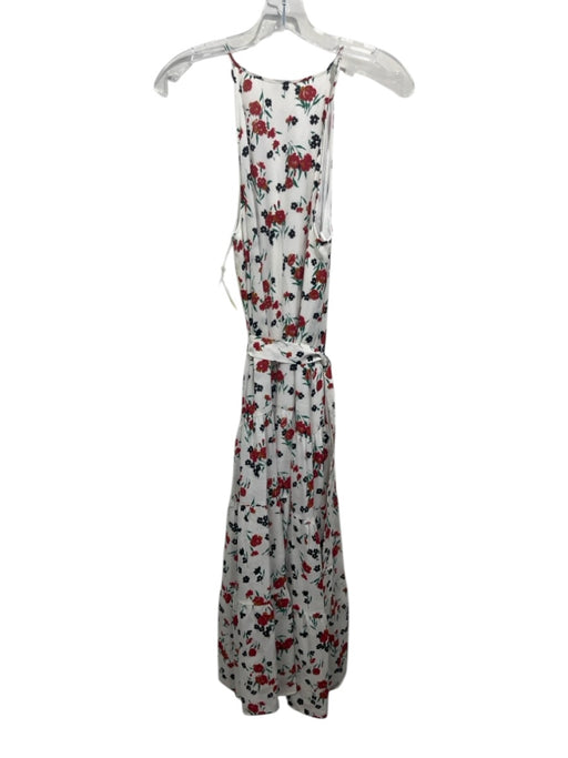 A.L.C. Size 6 Red, Orange, Green, Black Silk Sleeveless Floral Tiered Maxi Dress Red, Orange, Green, Black / 6