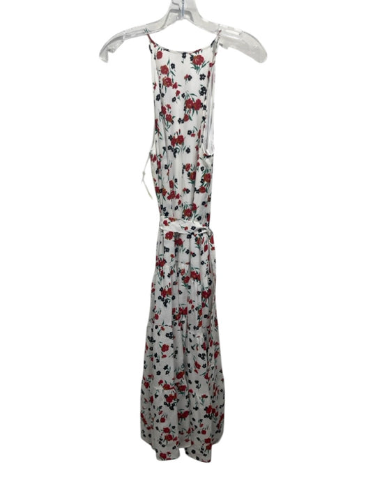A.L.C. Size 6 Red, Orange, Green, Black Silk Sleeveless Floral Tiered Maxi Dress Red, Orange, Green, Black / 6
