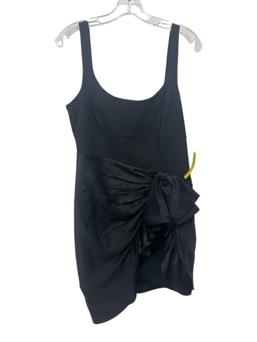 Cinq a Sept Size 12 Black Polyester Blend Sleeveless Bow Detail Satin Trim Dress Black / 12