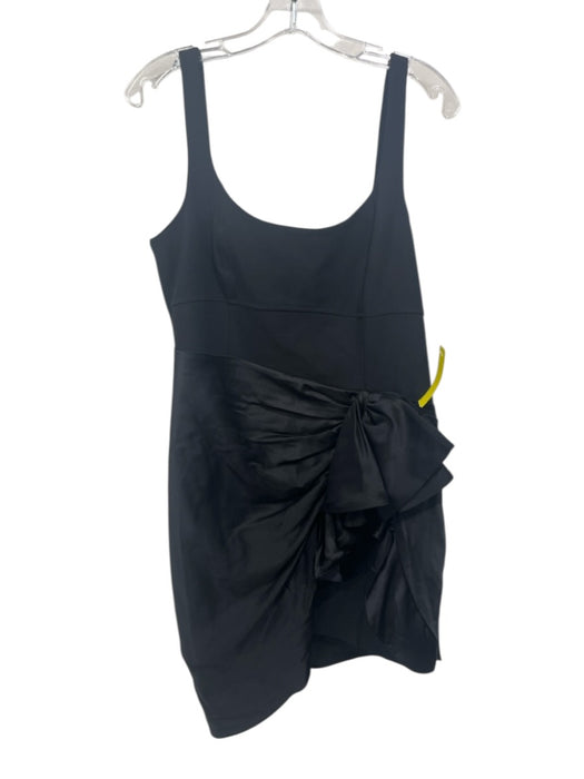 Cinq a Sept Size 12 Black Polyester Blend Sleeveless Bow Detail Satin Trim Dress Black / 12