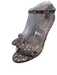 Manolo Blahnik Shoe Size 38.5 Blue, Red, White Leather & Textile Toe Strap Pumps Blue, Red, White / 38.5