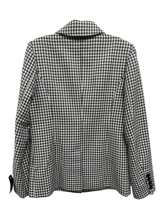 Paige Size S Black & White Polyester Houndstooth Pockets Epaulettes Jacket Black & White / S