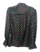 Milly Size M Black Polyester Clipped Dots Shimmer Semi Sheer Top Black / M