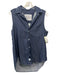 Frank & Eileen Size S Chambray Cotton Sleeveless Button Front Chest Pocket Top Chambray / S