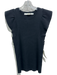 Marie Oliver Size S Black Viscose & Polyester Ribbed Ruffle Top Black / S