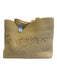 Saint Laurent Beige Raffia Leather trim Logo Tote Bag Beige / XL