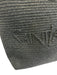 Saint Laurent Black Raffia Leather trim Logo Tote Bag Black / XL