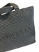 Saint Laurent Black Raffia Leather trim Logo Tote Bag Black / XL