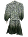 Christy Lynn Size XS Green & Blue Linen & Silk Abstract Paisley Mini Dress Green & Blue / XS