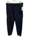 Frank & Eileen Size S Black Cotton Seam Detail Drawstring Tapered Sweatpants Black / S