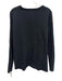 Frank & Eileen Size S Black Cotton Raw Edge Rolled Neck Sweatshirt Black / S