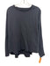 Frank & Eileen Size S Black Cotton Raw Edge Rolled Neck Sweatshirt Black / S