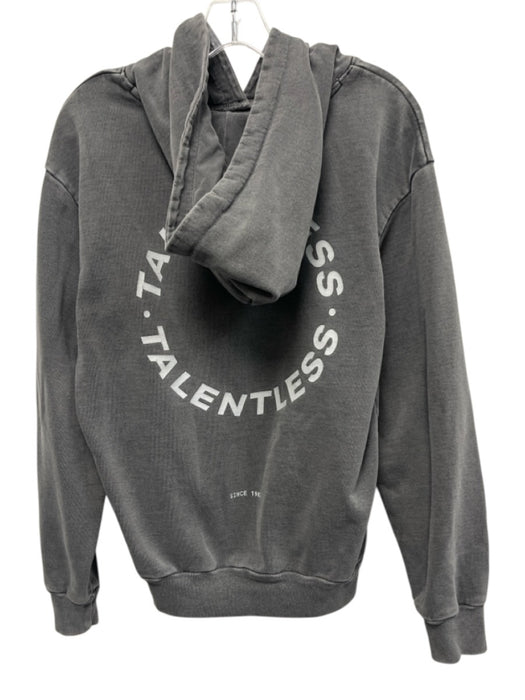 Talentless Size S Washed Gray Cotton Fleece Back Logo Kangaroo Pocket Sweatshirt Washed Gray / S