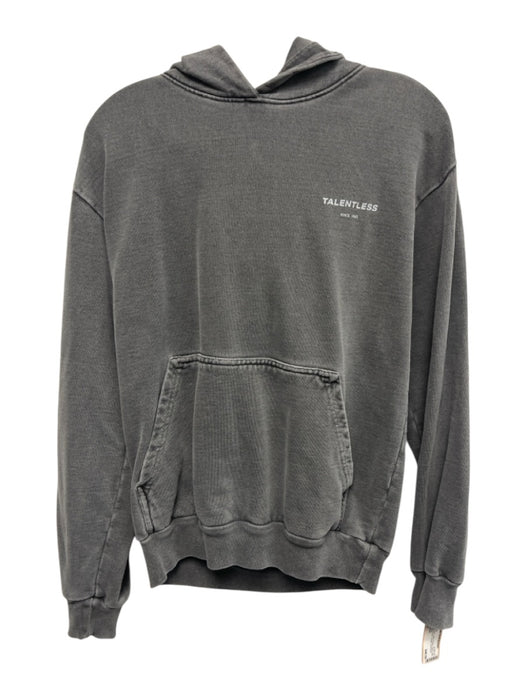 Talentless Size S Washed Gray Cotton Fleece Back Logo Kangaroo Pocket Sweatshirt Washed Gray / S
