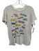 Mother Size M White, Pink, Blue Cotton & Linen Graphic Short Sleeve Top White, Pink, Blue / M