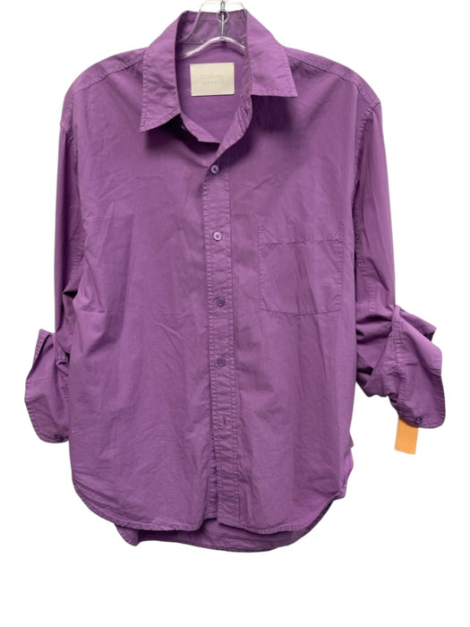 Citizens of Humanity Size XS Purple Cotton Button Down Long Sleeve Top Purple / XS