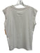Frank & Eileen Size M White Cotton Crew Neck Raw Edge Cap Sleeve Top White / M