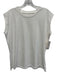Frank & Eileen Size M White Cotton Crew Neck Raw Edge Cap Sleeve Top White / M