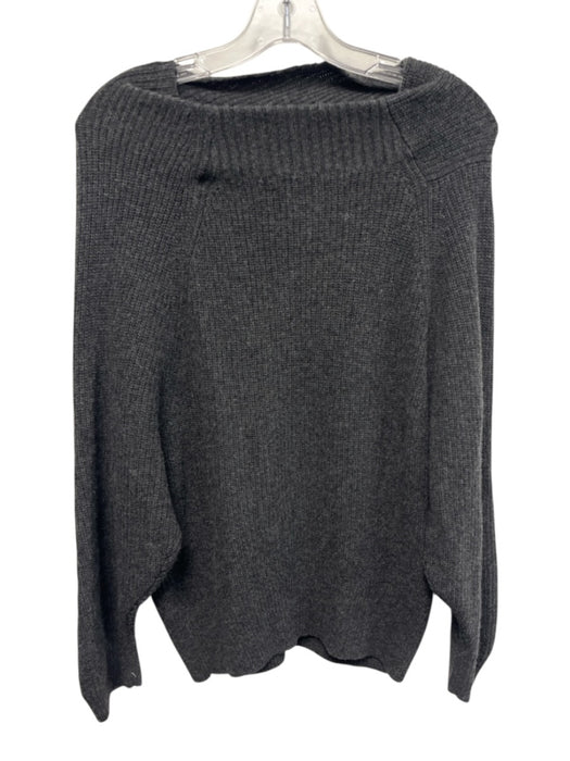 Brochu Walker Size XS Charcoal Gray Wool Blend Ribbed Knit High Neck Sweater Charcoal Gray / XS
