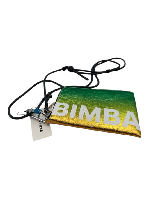 Bimba Y Lola Green, Yellow, Pink Synthetic Metallic Gradient Zip Crossbody Bag Green, Yellow, Pink / S