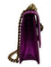Kurt Geiger magenta pink & brass Leather Metallic Snake Embossed Chain Strap Bag magenta pink & brass / S
