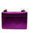 Kurt Geiger magenta pink & brass Leather Metallic Snake Embossed Chain Strap Bag magenta pink & brass / S