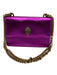 Kurt Geiger magenta pink & brass Leather Metallic Snake Embossed Chain Strap Bag magenta pink & brass / S