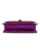 Kurt Geiger magenta pink & brass Leather Metallic Snake Embossed Chain Strap Bag magenta pink & brass / S