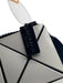 Bao Bao Issey Miyake White & Black PVC Foldable Geometric Zip Close Bag White & Black / S