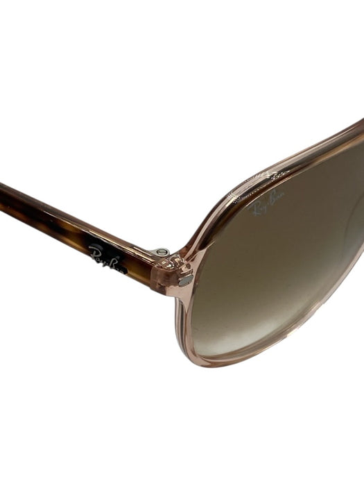 Ray Ban Brown Acetate Translucent Brow Bar Gradient Lens Aviator Sunglasses Brown