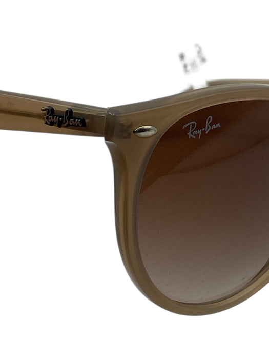 Ray Ban Taupe & Brown Acetate Gradient Lens Round Sunglasses Taupe & Brown