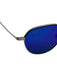 Maui Jim Silver & Blue Metal Frame Mirrored Round Sunglasses Silver & Blue