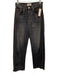 Le Jean Size 24 Washed Black Cotton Blend Tulle Beaded Trim Button Fly Jeans Washed Black / 24