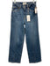 Rails Size 24 Medium Wash Cotton Blend Pintuck High Rise Wide Leg Jeans Medium Wash / 24