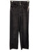 Paige Size 24 Black Cotton Blend High Rise Zip & Button Wide Leg Jeans Black / 24
