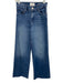 Frame Size 24 Medium Wash Cotton Blend High Rise Fray hem Wide Leg Jeans Medium Wash / 24