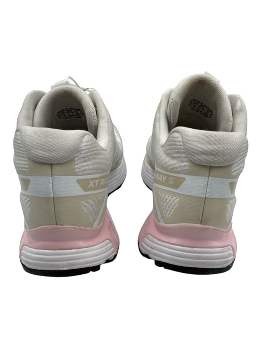 Salomon Shoe Size 8 cream, pink, white Synthetic Bungee Laces Running Sneakers cream, pink, white / 8