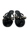 Valentino Shoe Size 38 Black & Gold Rubber Bow Rockstud Thong Sandals Black & Gold / 38