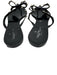 Valentino Shoe Size 38 Black & Gold Rubber Bow Rockstud Thong Sandals Black & Gold / 38