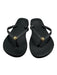 Tory Burch Shoe Size 8 Black Rubber Logo Thong Sandals Black / 8