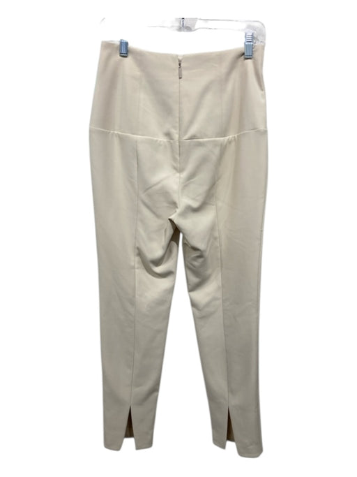 Tibi Size 6 Cream Polyester & Viscose Lace Up Detail Zip Detail High Rise Pants Cream / 6